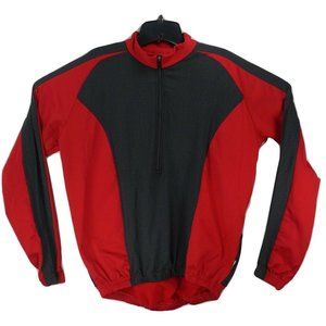 Illumi Nite Reflective Wear Mens L Red Black 1/2 Zip Cycling Jersey Jacket